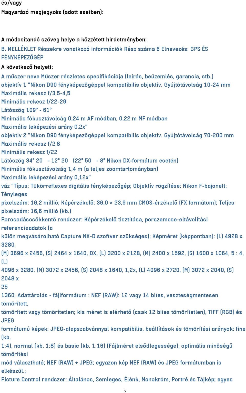 ) objektív 1 "Nikon D90 fényképezőgéppel kompatibilis objektív.