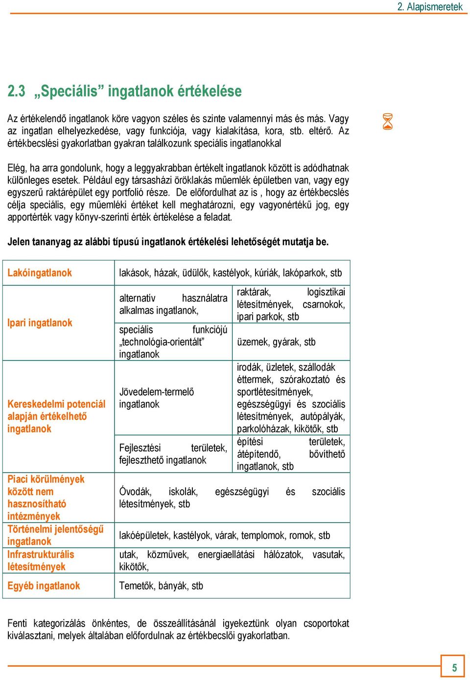 Például egy társasházi öröklakás mőemlék épületben van, vagy egy egyszerő raktárépület egy portfolió része.