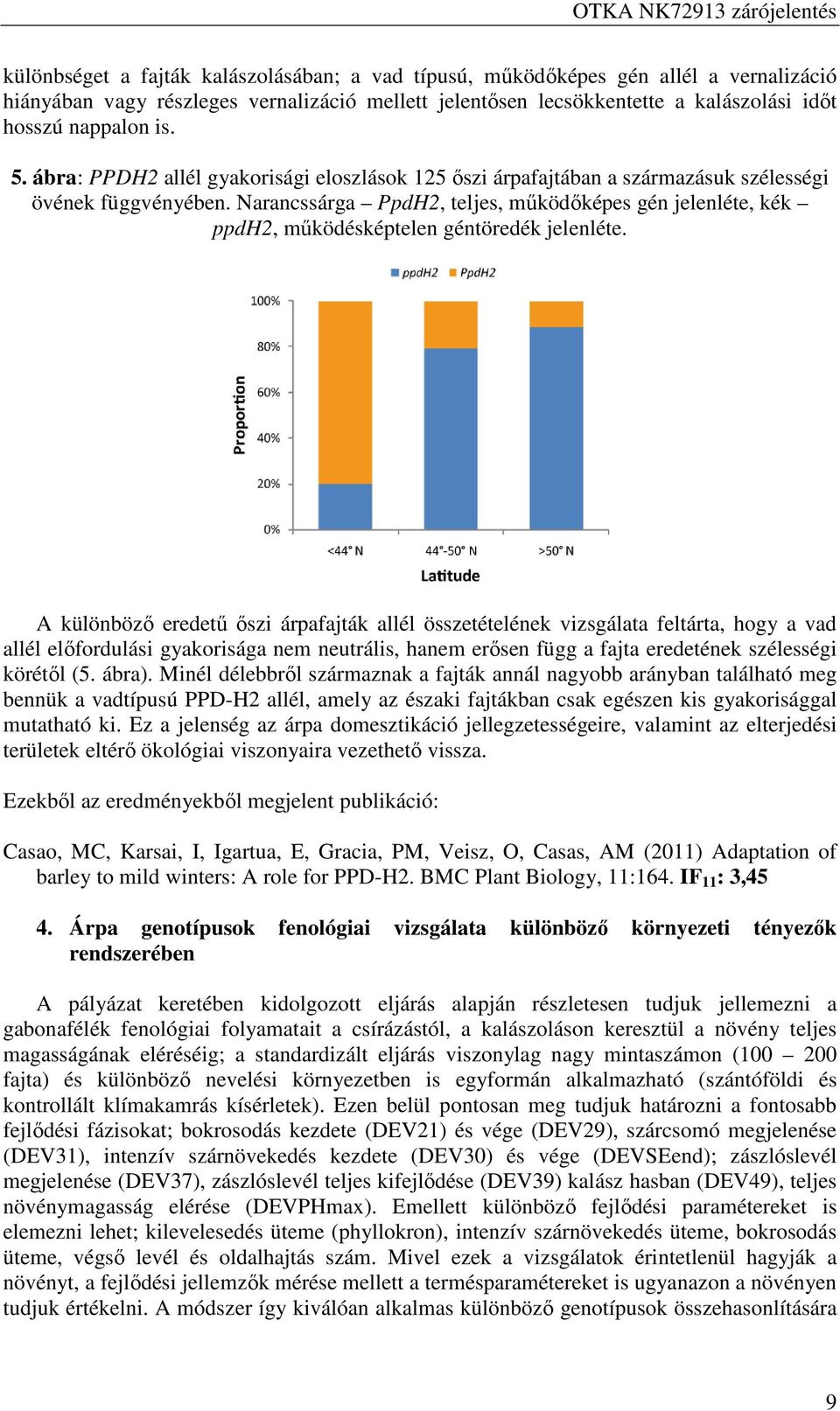 Narancssárga PpdH, teljes, működőképes gén jelenléte, kék ppdh, működésképtelen géntöredék jelenléte.