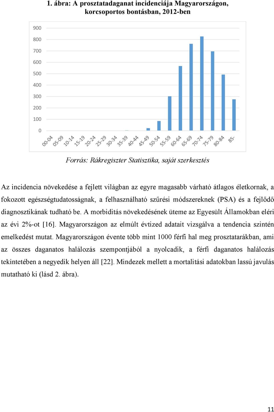 A morbiditás növekedésének üteme az Egyesült Államokban eléri az évi 2%-ot [16]. Magyarországon az elmúlt évtized adatait vizsgálva a tendencia szintén emelkedést mutat.