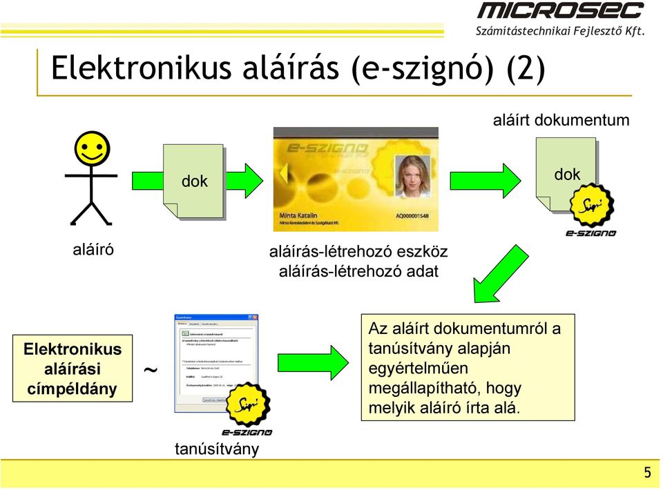 aláírási címpéldány ~ Az aláírt dokumentumról a tanúsítvány alapján