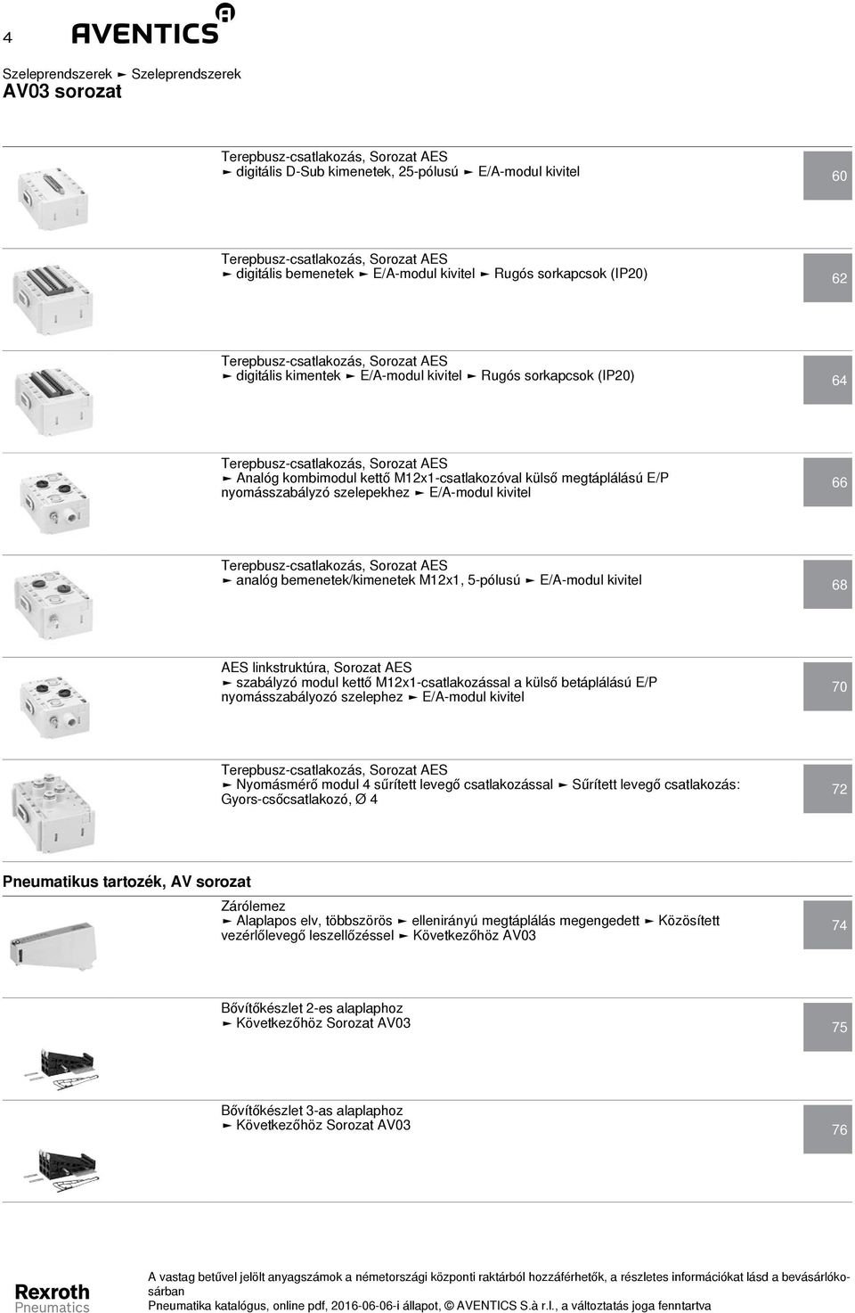 nyomásszabályzó szelepekhez E/A-modul kivitel 66 Terepbusz-csatlakozás, Sorozat AES analóg bemenetek/kimenetek Mx, 5-pólusú E/A-modul kivitel 68 AES linkstruktúra, Sorozat AES szabályzó modul kettő