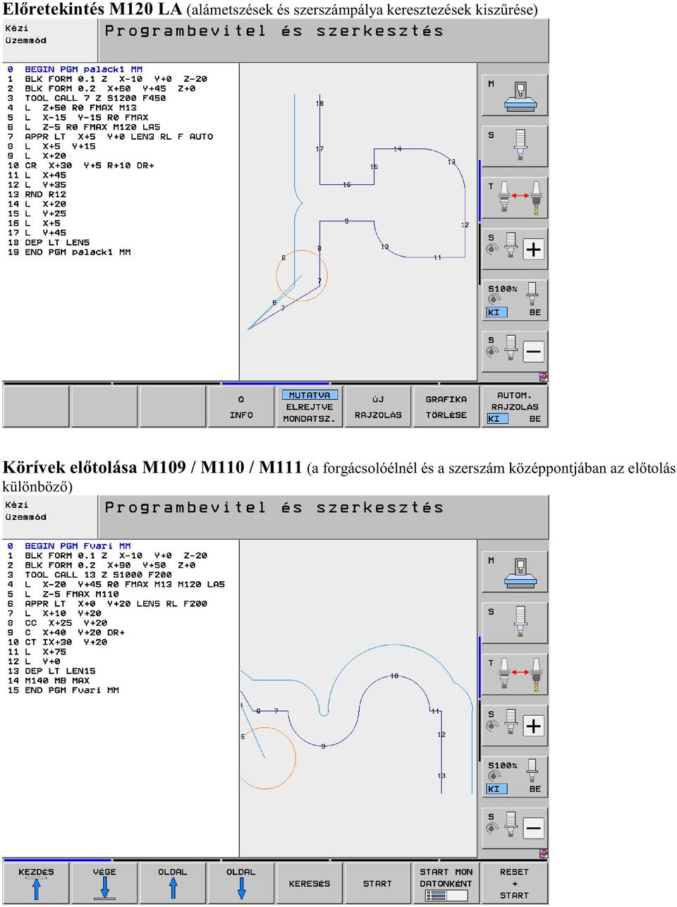 elõtolása M109 / M110 / M111 (a