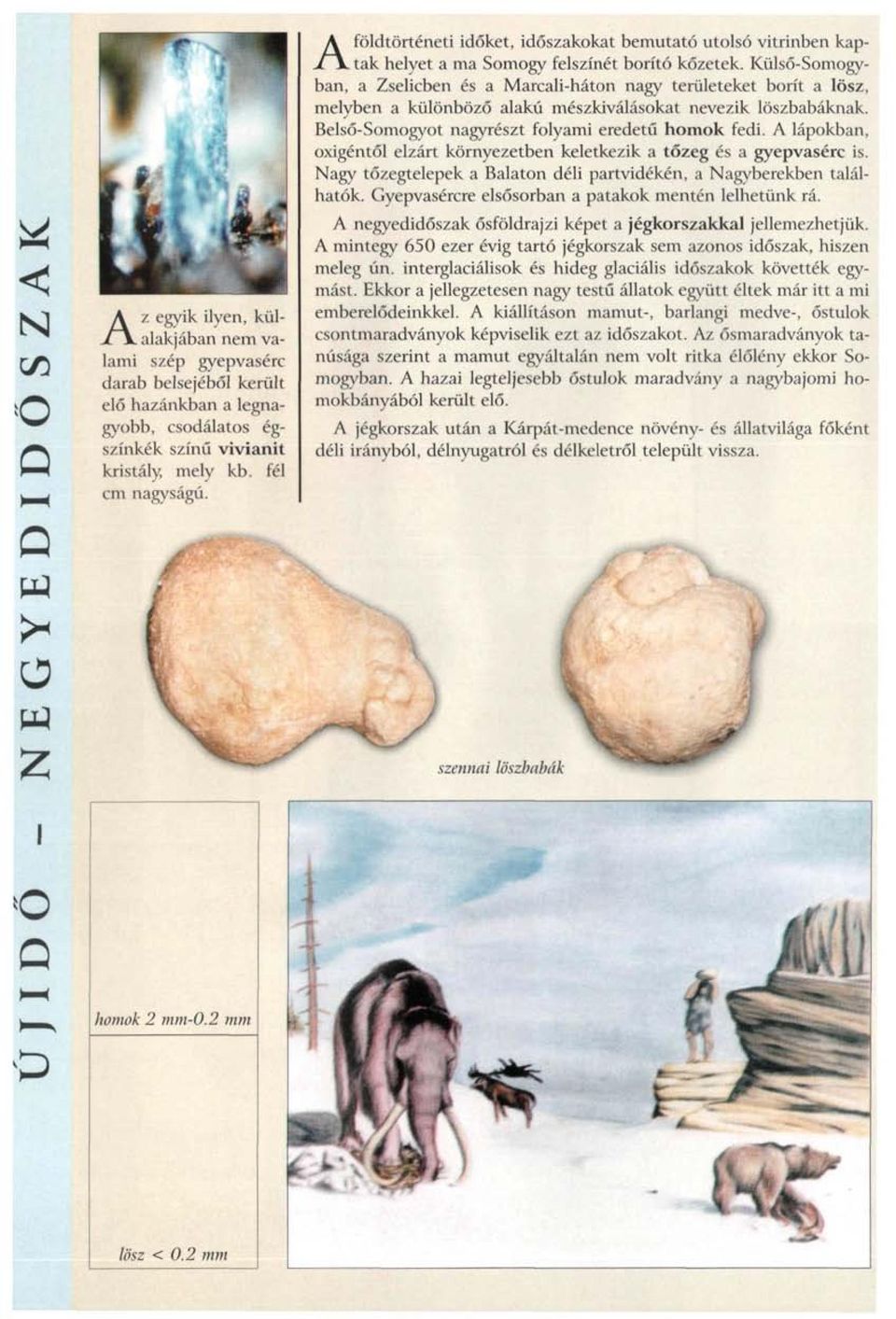 Külső-Somogyban, a Zselicben és a Marcali-háton nagy területeket borít a lösz, melyben a különböző alakú mészkiválásokat nevezik löszbabáknak. Belső-Somogyot nagyrészt folyami eredetű homok fedi.