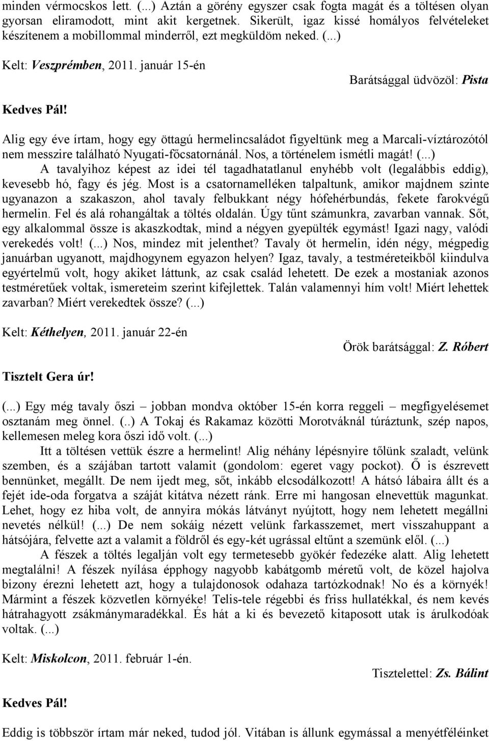 Alig egy éve írtam, hogy egy öttagú hermelincsaládot figyeltünk meg a Marcali-víztározótól nem messzire található Nyugati-főcsatornánál. Nos, a történelem ismétli magát! (.