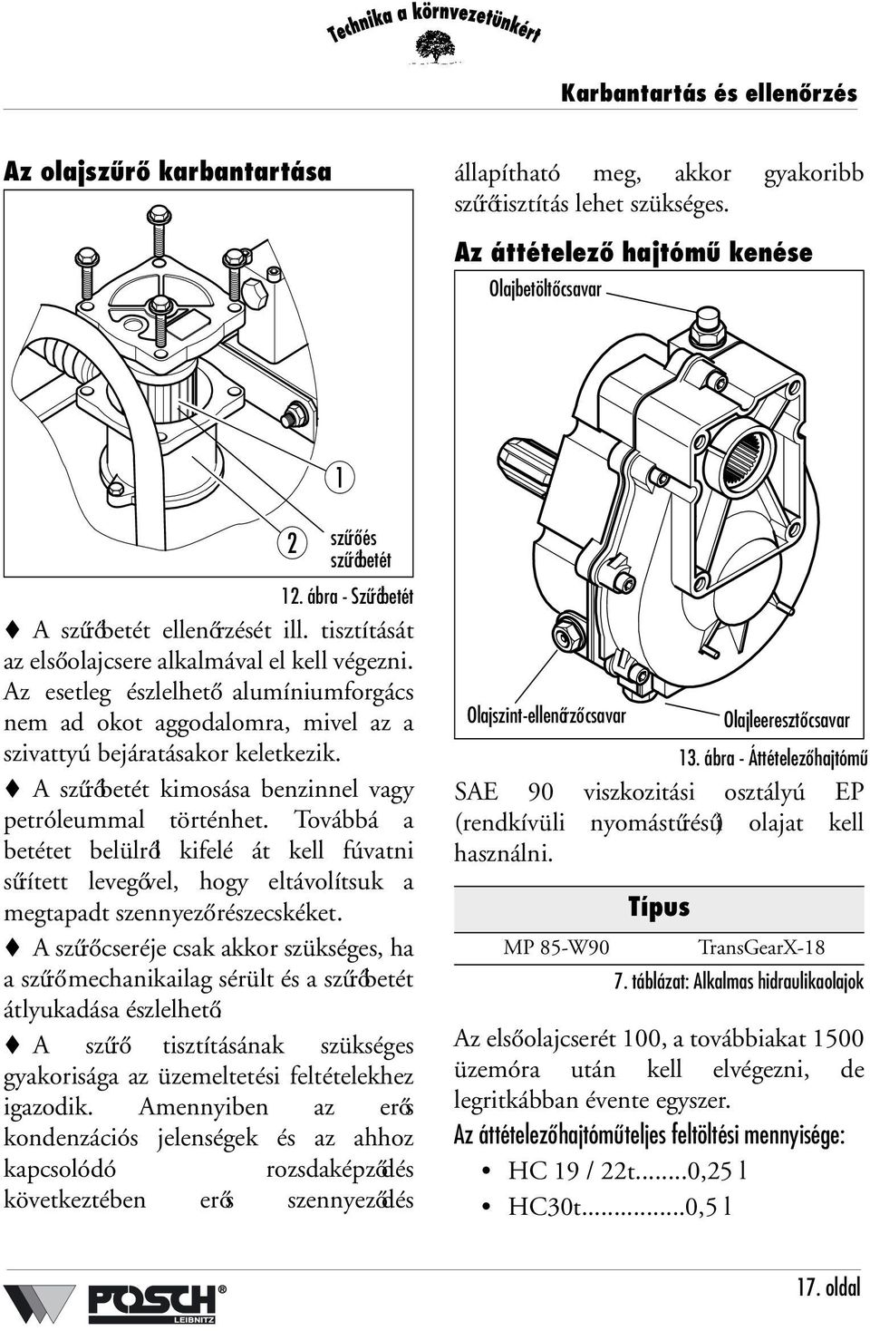 Az esetleg észlelhető alumíniumforgács nem ad okot aggodalomra, mivel az a szivattyú bejáratásakor keletkezik. A szűrőbetét kimosása benzinnel vagy petróleummal történhet.