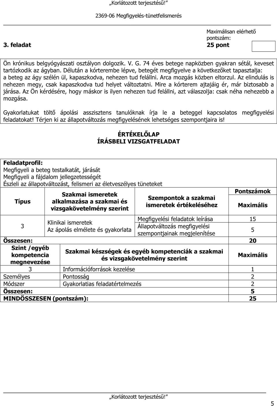 Az elindulás is nehezen megy, csak kapaszkodva tud helyet változtatni. Mire a kórterem ajtajáig ér, már biztosabb a járása.