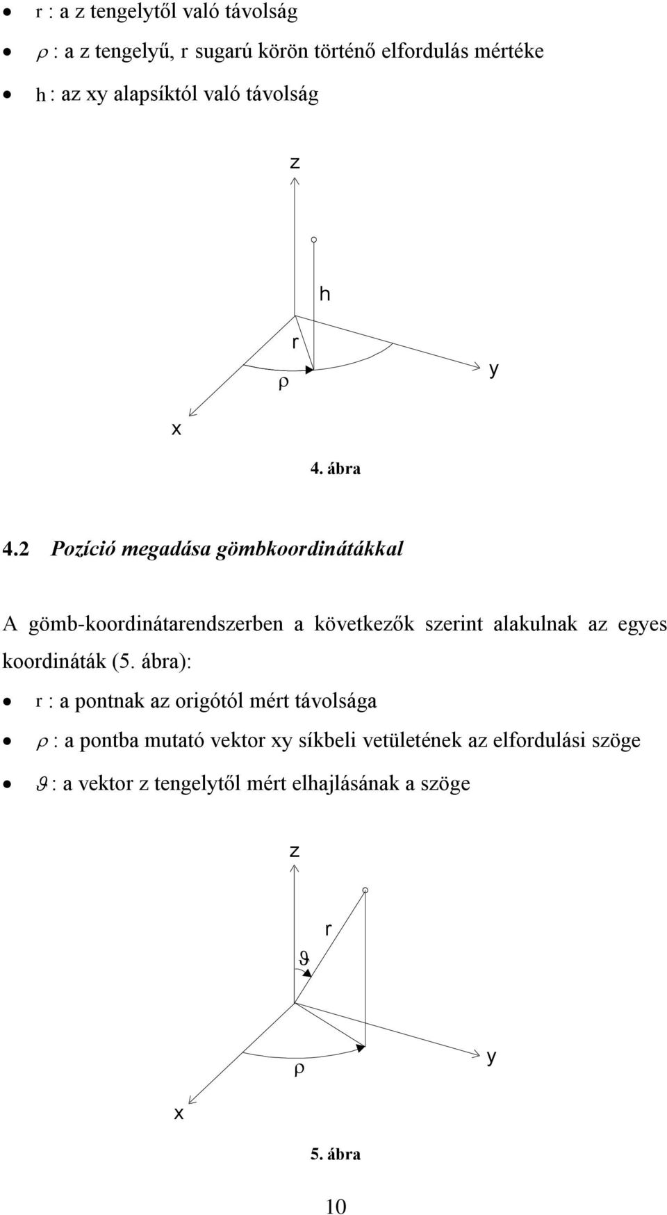 Poícó mgadása gömbkoordnátákkal A gömb-koordnátarndsrbn a kövtkők srnt alakulnak a gs