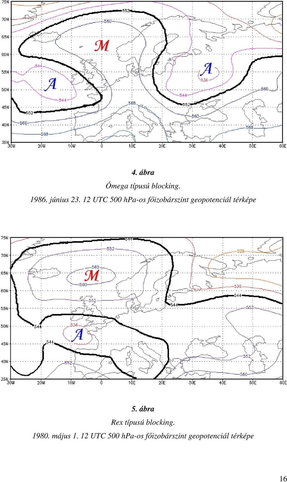 térképe 5. ábra Rex típusú blocking. 1980.