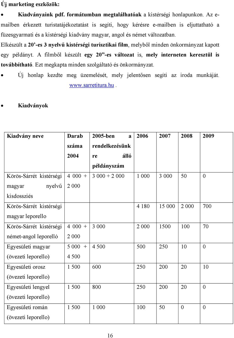 Elkészült a 20 -es 3 nyelvű kistérségi turisztikai film, melyből minden önkormányzat kapott egy példányt. A filmből készült egy 20 -es változat is, mely interneten keresztül is továbbítható.