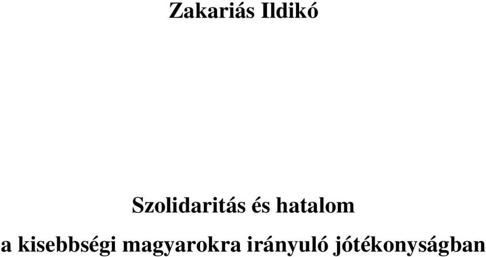 hatalom a kisebbségi