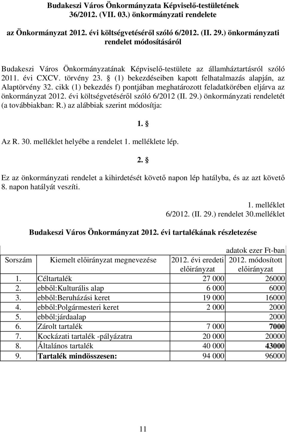 (1) bekezdéseiben kapott felhatalmazás alapján, az Alaptörvény 32. cikk (1) bekezdés f) pontjában meghatározott feladatkörében eljárva az önkormányzat 2012. évi költségvetésérıl szóló 6/2012 (II. 29.