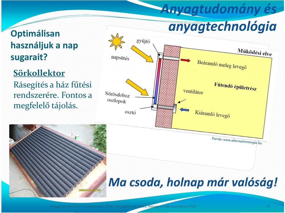 ház fűtési rendszerére. Fontos a megfelelő tájolás.