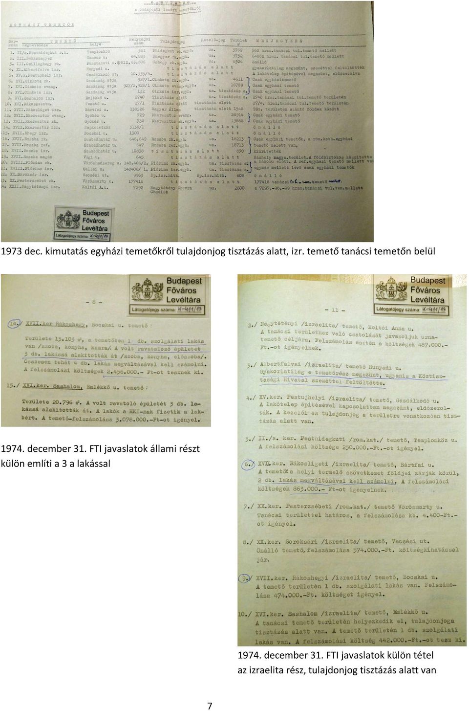 temető tanácsi temetőn belül 1974. december 31.