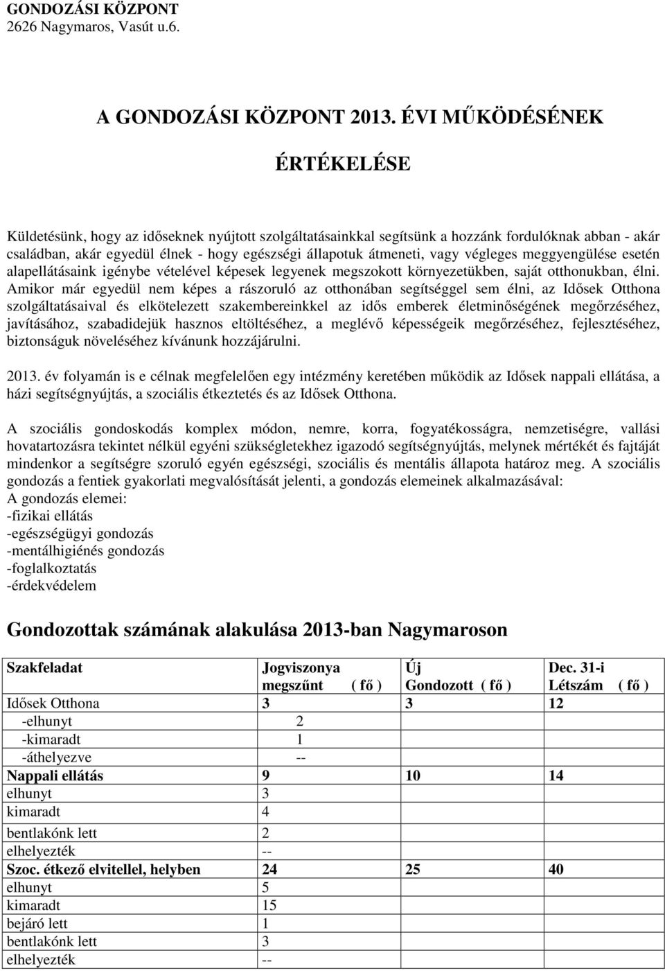 vagy végleges meggyengülése esetén alapellátásaink igénybe vételével képesek legyenek megszokott környezetükben, saját otthonukban, élni.