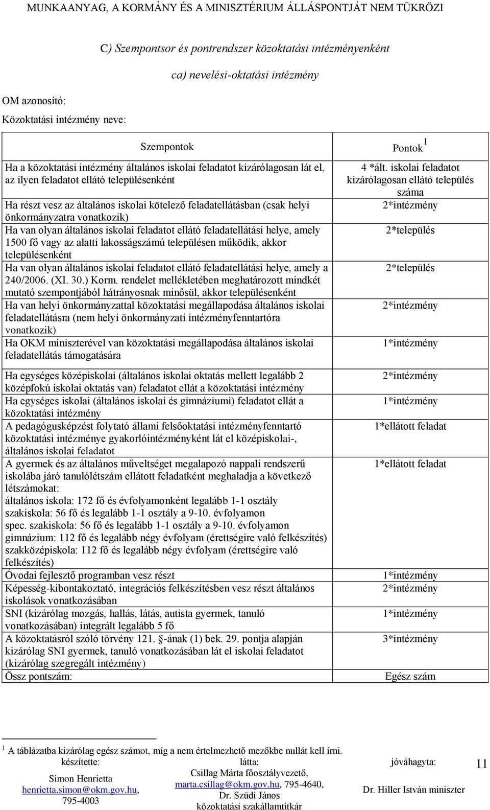 iskolai feladatot ellátó feladatellátási helye, amely 1500 fő vagy az alatti lakosságszámú településen működik, akkor településenként Ha van olyan általános iskolai feladatot ellátó feladatellátási