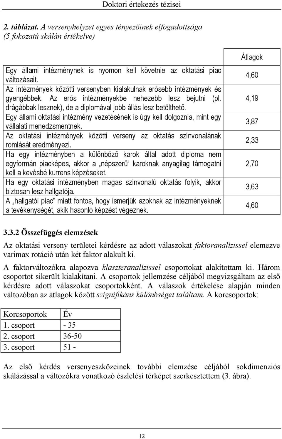 Egy állami oktatási intézmény vezetésének is úgy kell dolgoznia, mint egy vállalati menedzsmentnek. Az oktatási intézmények közötti verseny az oktatás színvonalának romlását eredményezi.