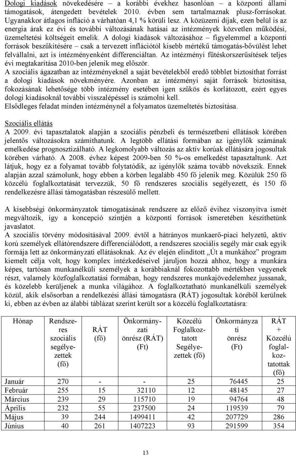 A közüzemi díjak, ezen belül is az energia árak ez évi és további változásának hatásai az intézmények közvetlen m ködési, üzemeltetési költségeit emelik.