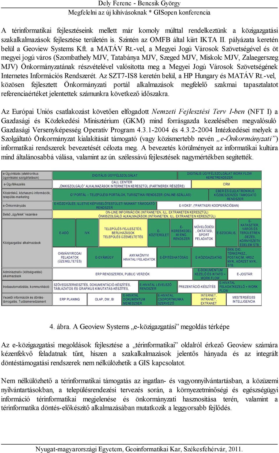 -vel, a Megyei Jogú Városok Szövetségével és öt megyei jogú város (Szombathely MJV, Tatabánya MJV, Szeged MJV, Miskolc MJV, Zalaegerszeg MJV) Önkormányzatának részvételével valósította meg a Megyei