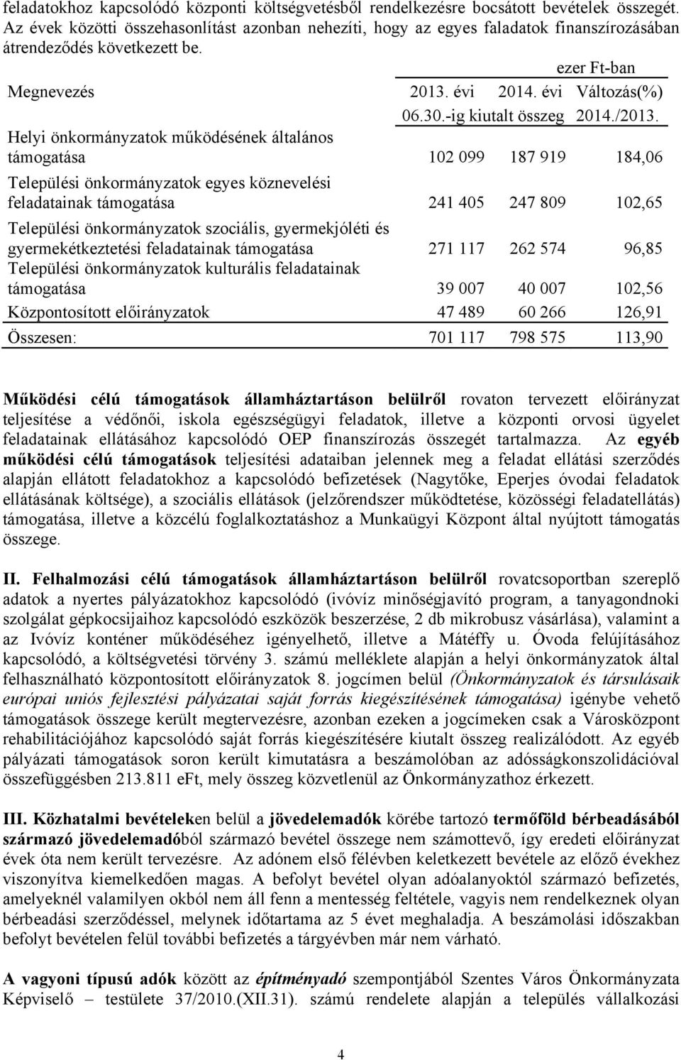 -ig kiutalt összeg 2014./2013.