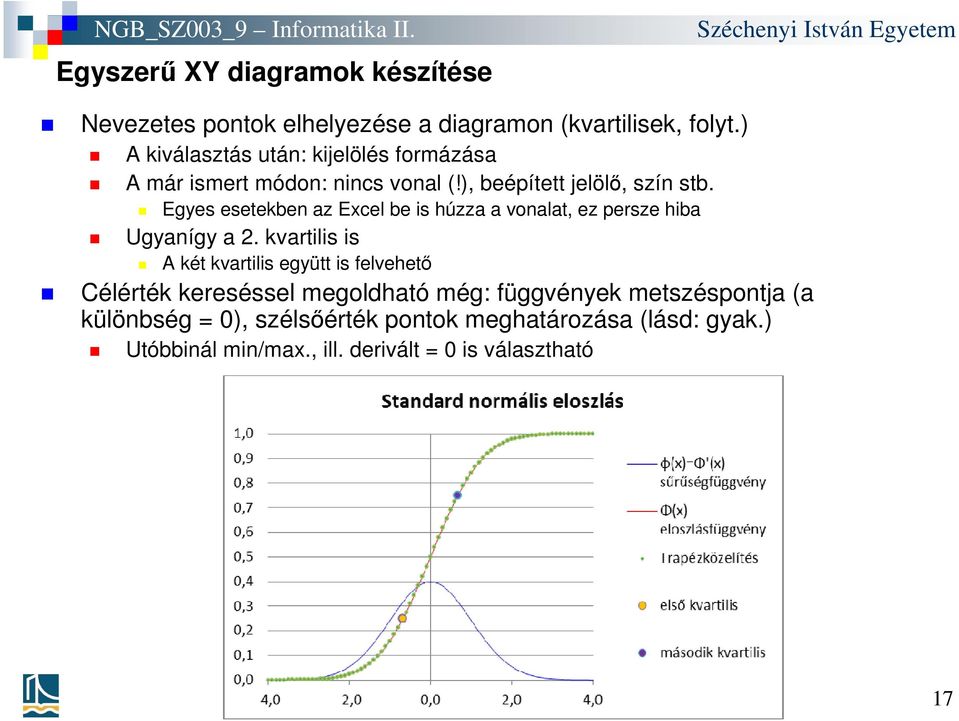 Egyes esetekben az Excel be is húzza a vonalat, ez persze hiba Ugyanígy a 2.