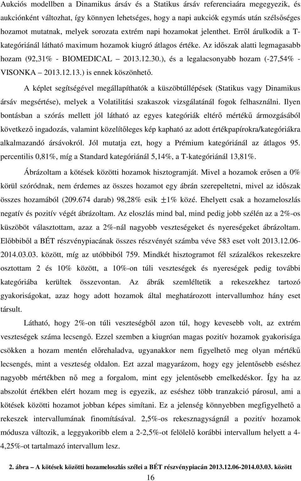 ), és a legalacsonyabb hozam (-27,54% - VISONKA 2013.12.13.) is ennek köszönhető.