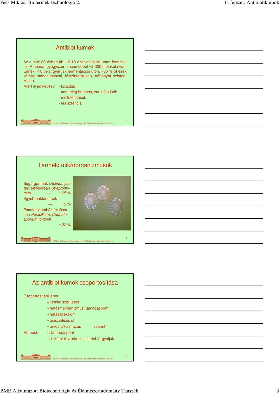 - toxicitás - nem elég hatásos, van nála jobb - mellékhatások - rezisztencia 7 Termelő mikroorganizmusok Sugárgombák (Actinomycetes, elsősorban Streptomyces) ~ 65 % Egyéb baktériumok ~ 12 % Fonalas