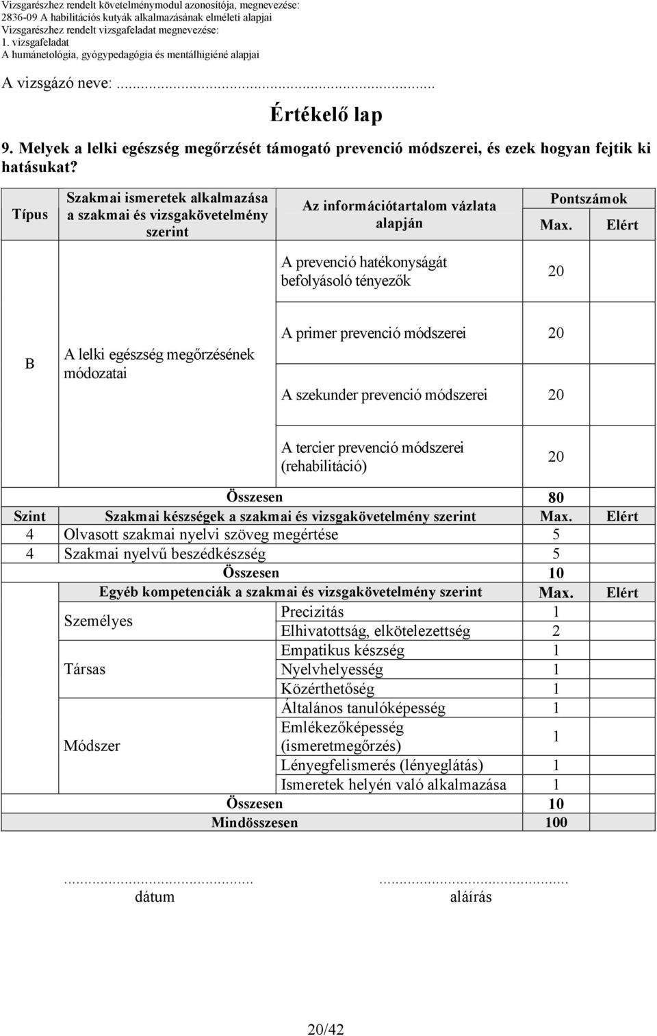 Elért A prevenció hatékonyságát befolyásoló tényezık B A lelki egészség megırzésének módozatai A primer prevenció módszerei A szekunder prevenció módszerei A tercier prevenció módszerei