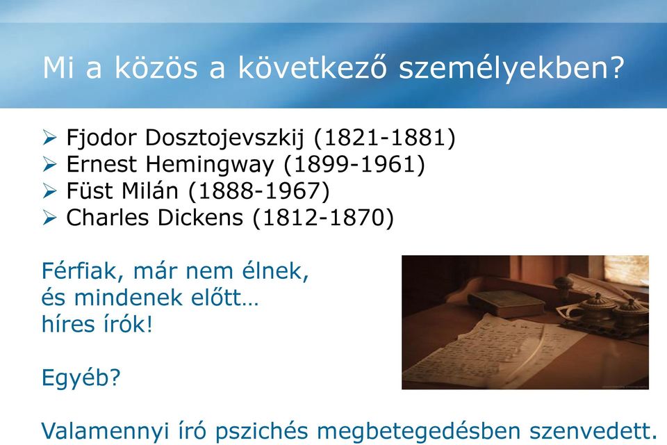 Füst Milán (1888-1967) Charles Dickens (1812-1870) Férfiak, már