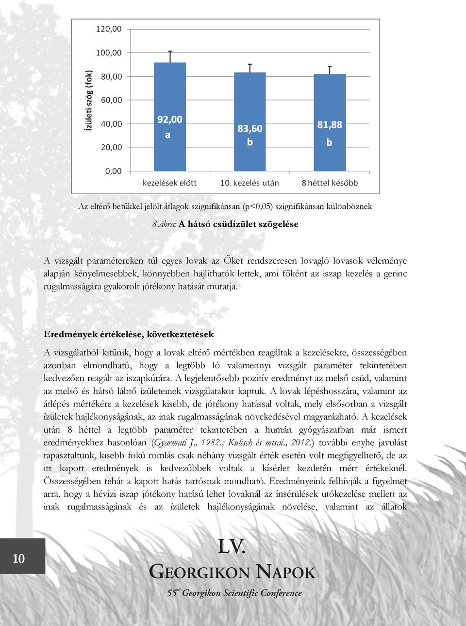 kezelés a gerinc rugalmasságára gyakorolt jótékony hatását mutatja.