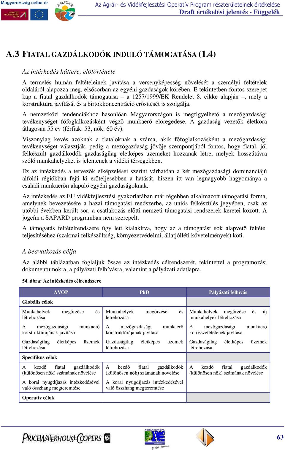 E tekintetben fontos szerepet kap a fiatal gazdálkodók támogatása a 1257/1999/EK Rendelet 8. cikke alapján, mely a korstruktúra javítását és a birtokkoncentráció erősítését is szolgálja.