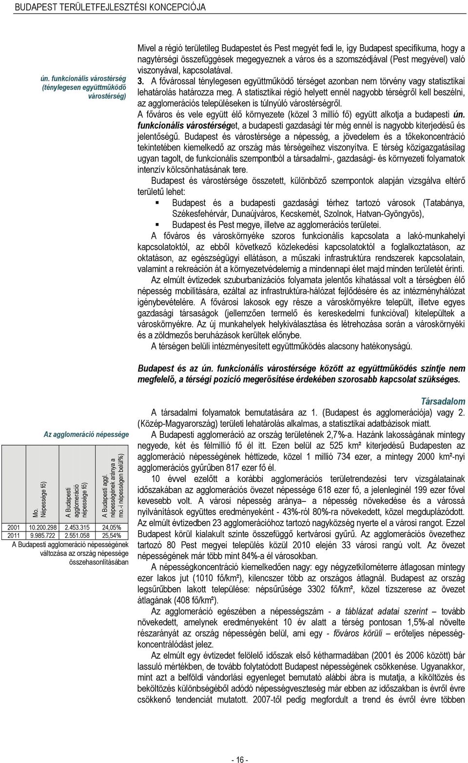 A statisztikai régió helyett ennél nagyobb térségről kell beszélni, az agglomerációs településeken is túlnyúló várostérségről.