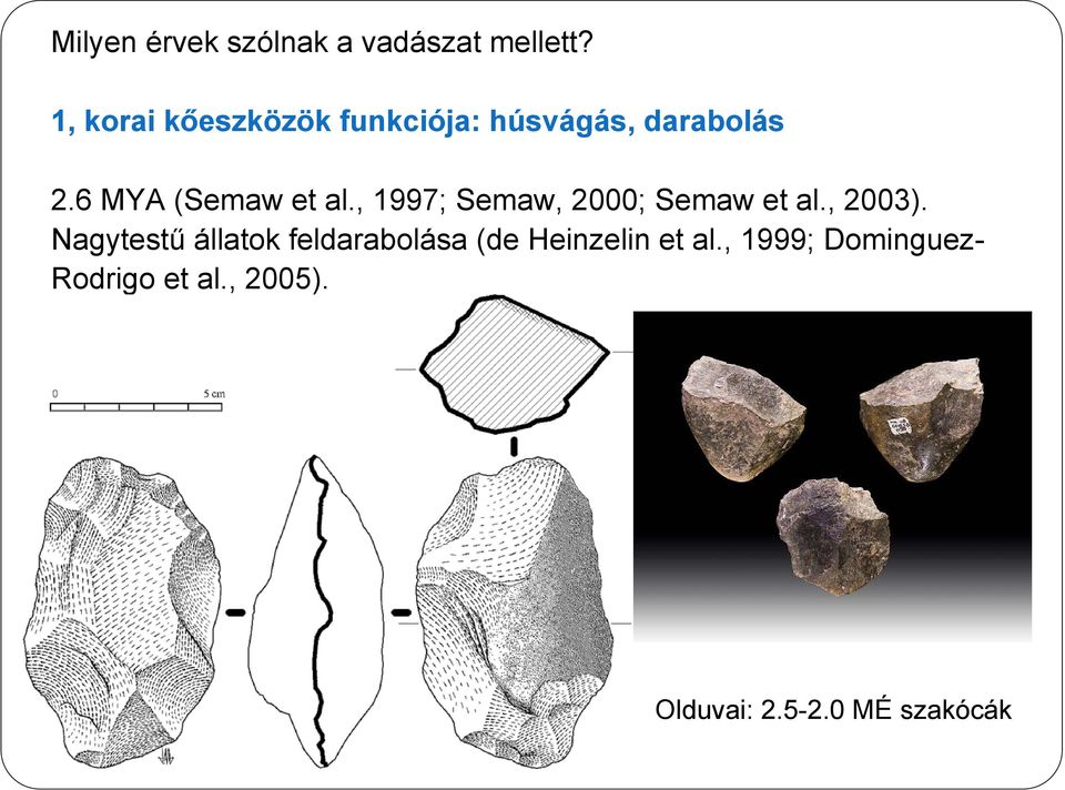 6 MYA (Semaw et al., 1997; Semaw, 2000; Semaw et al., 2003).