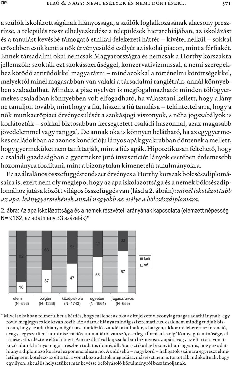 támogató etnikai-felekezeti háttér kivétel nélkül sokkal erősebben csökkenti a nők érvényesülési esélyét az iskolai piacon, mint a férfiakét.