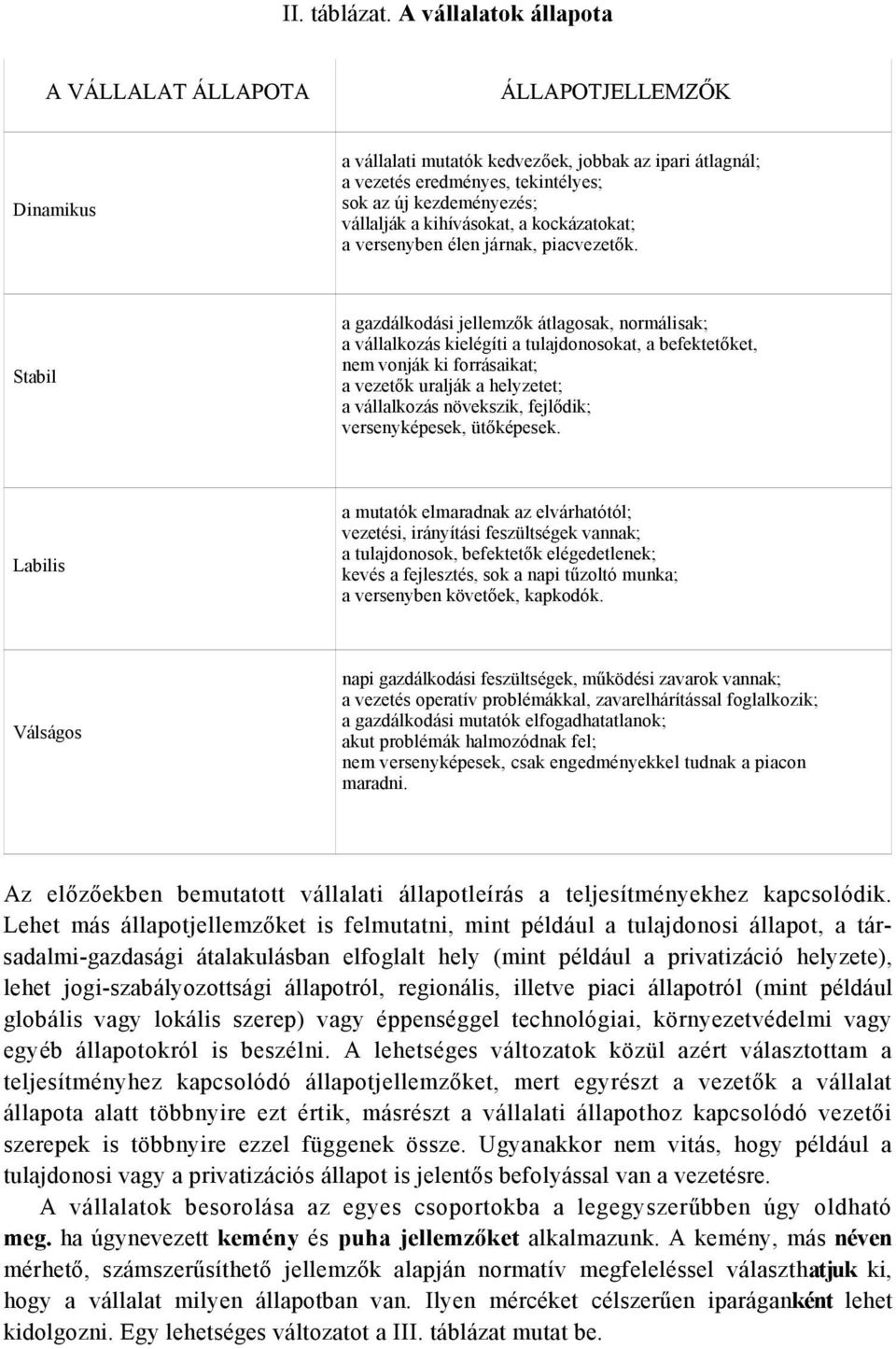 kihívásokat, a kockázatokat; a versenyben élen járnak, piacvezetők.