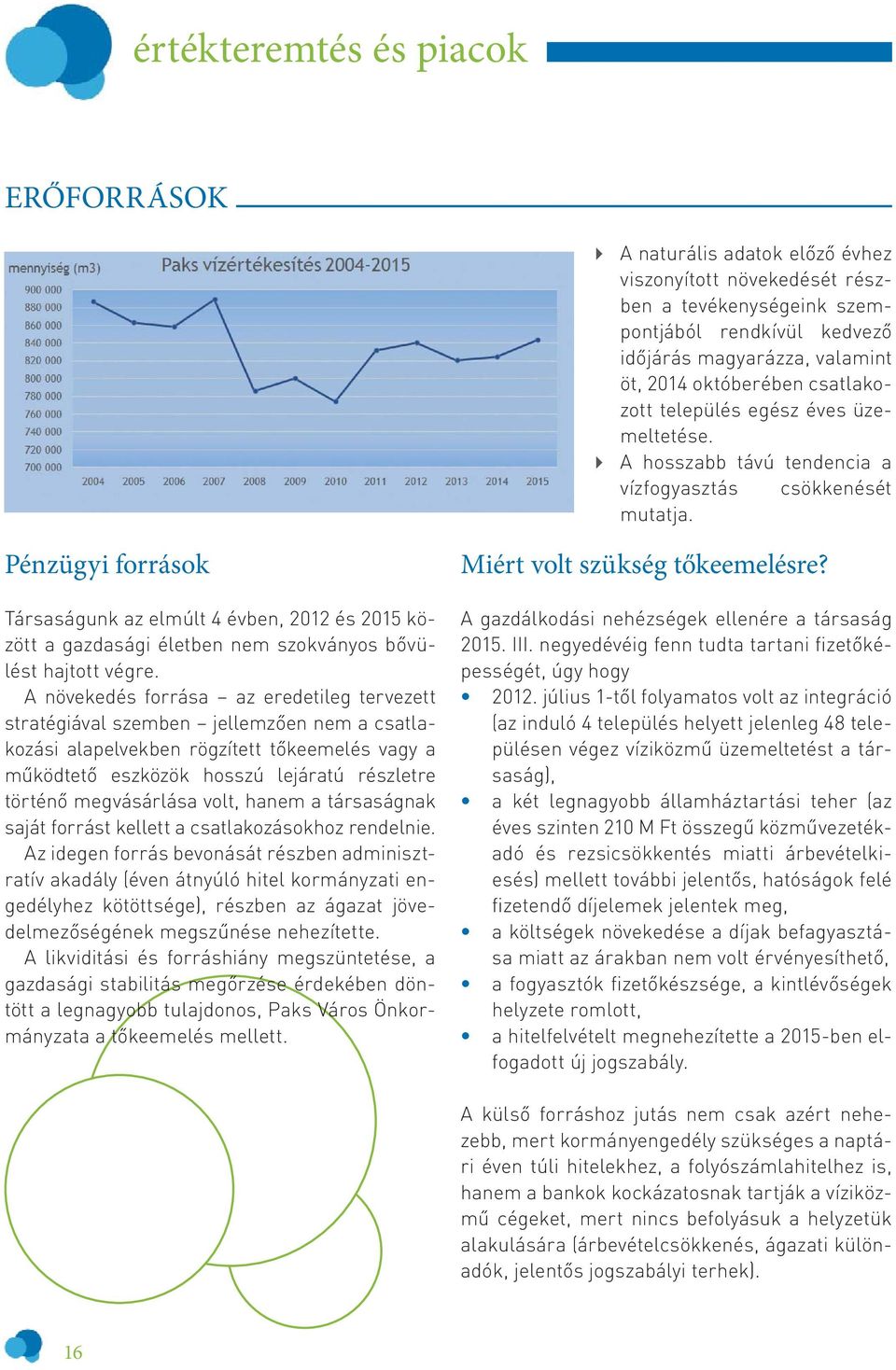 Pénzügyi források Társaságunk az elmúlt 4 évben, 2012 és 2015 között a gazdasági életben nem szokványos bővülést hajtott végre.