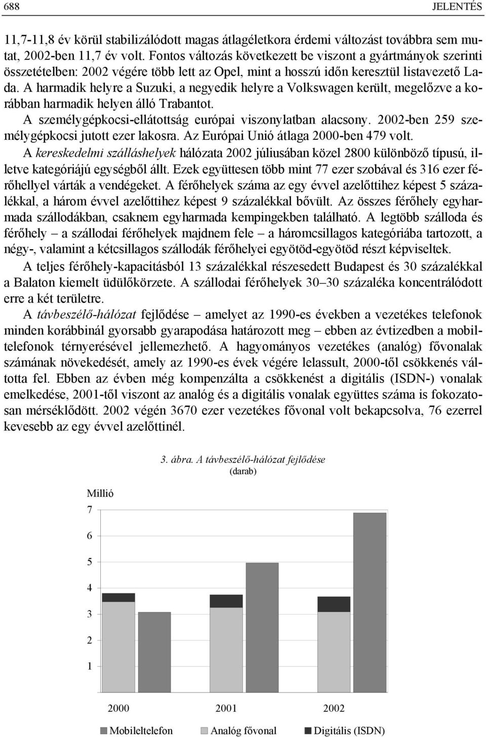 A harmadik helyre a Suzuki, a negyedik helyre a Volkswagen került, megelőzve a korábban harmadik helyen álló Trabantot. A személygépkocsi-ellátottság európai viszonylatban alacsony.