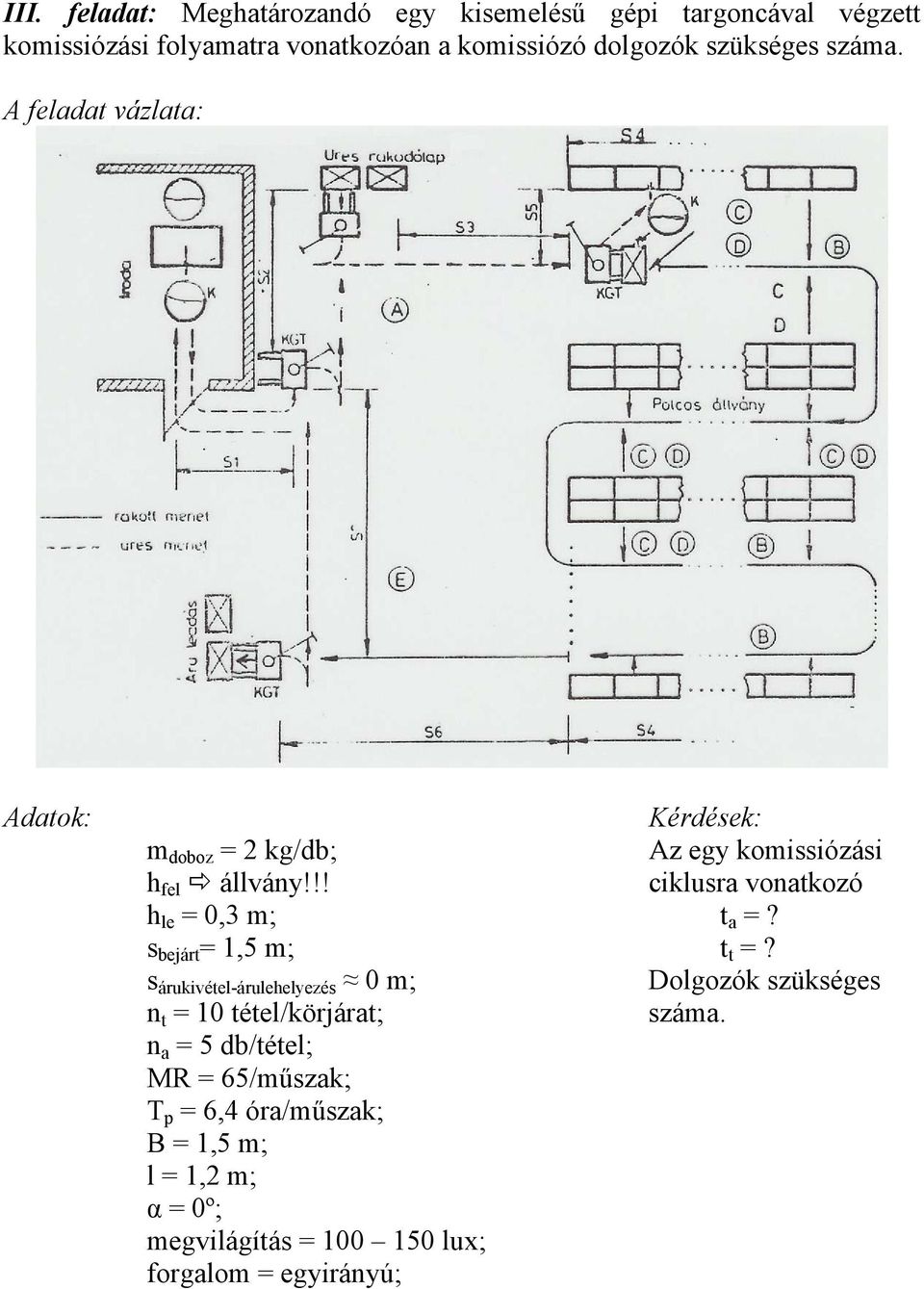 !! ciklusra vonatkozó h le = 0,3 m; t a =? s bejárt = 1,5 m; t t =?