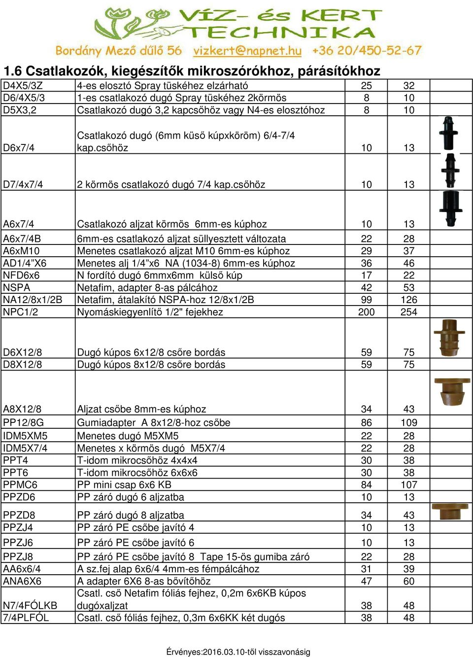 csőhöz 10 13 A6x7/4 Csatlakozó aljzat körmös 6mm-es kúphoz 10 13 A6x7/4B 6mm-es csatlakozó aljzat süllyesztett változata 22 28 A6xM10 Menetes csatlakozó aljzat M10 6mm-es kúphoz 29 37 AD1/4 X6