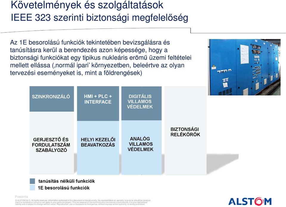 funkciókat egy tipikus nukleáris erőmű üzemi feltételei mellett ellássa ( normál ipari