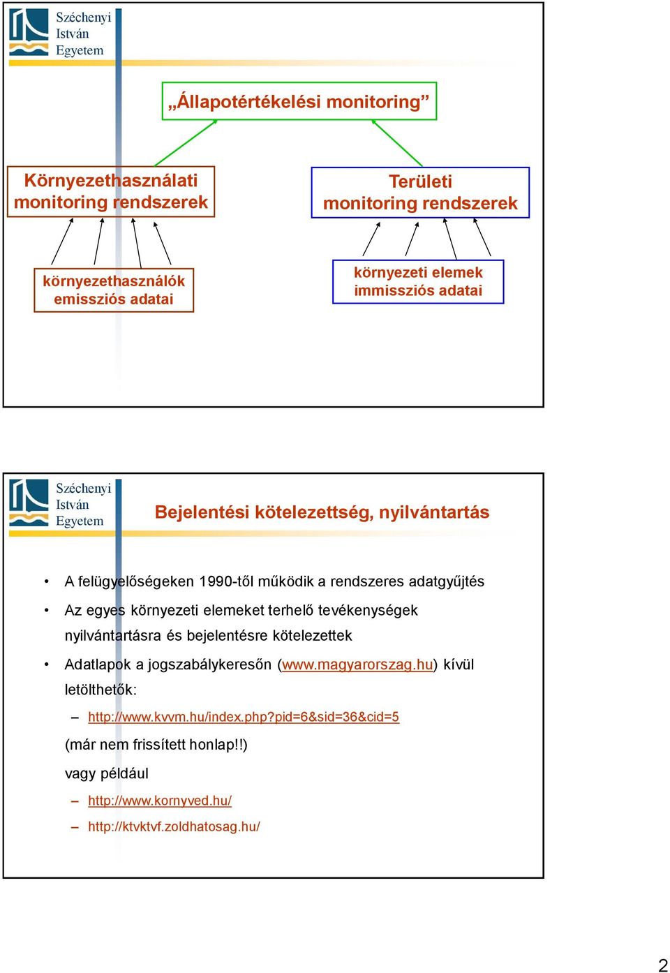 környezeti elemeket terhelő tevékenységek nyilvántartásra és bejelentésre kötelezettek Adatlapok a jogszabálykeresőn (www.magyarorszag.