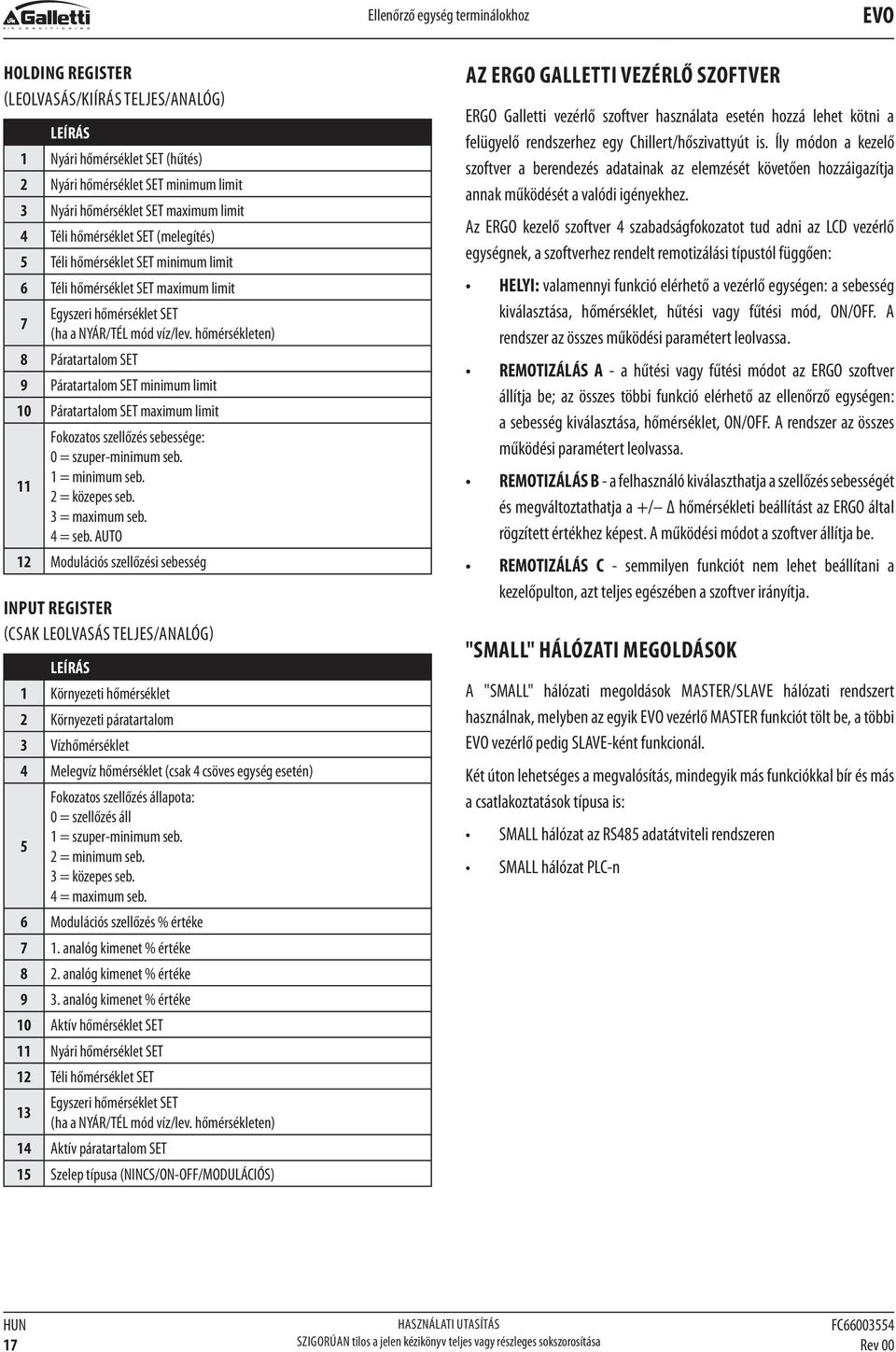 hőmérsékleten) 8 Páratartalom SET 9 Páratartalom SET minimum limit 10 Páratartalom SET maximum limit 11 Fokozatos szellőzés sebessége: 0 = szuper-minimum seb. 1 = minimum seb. = közepes seb.