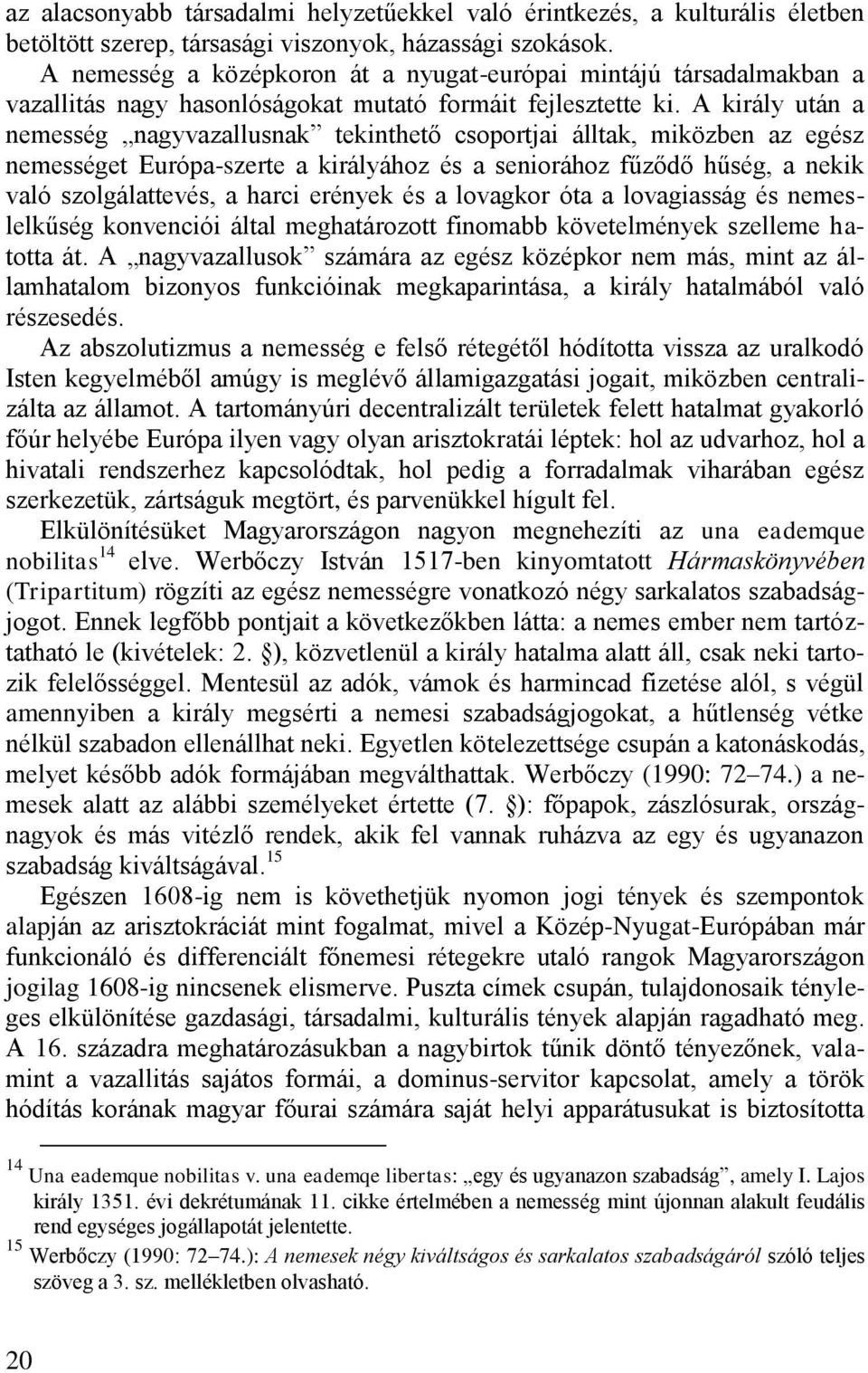 A király után a nemesség nagyvazallusnak tekinthető csoportjai álltak, miközben az egész nemességet Európa-szerte a királyához és a seniorához fűződő hűség, a nekik való szolgálattevés, a harci