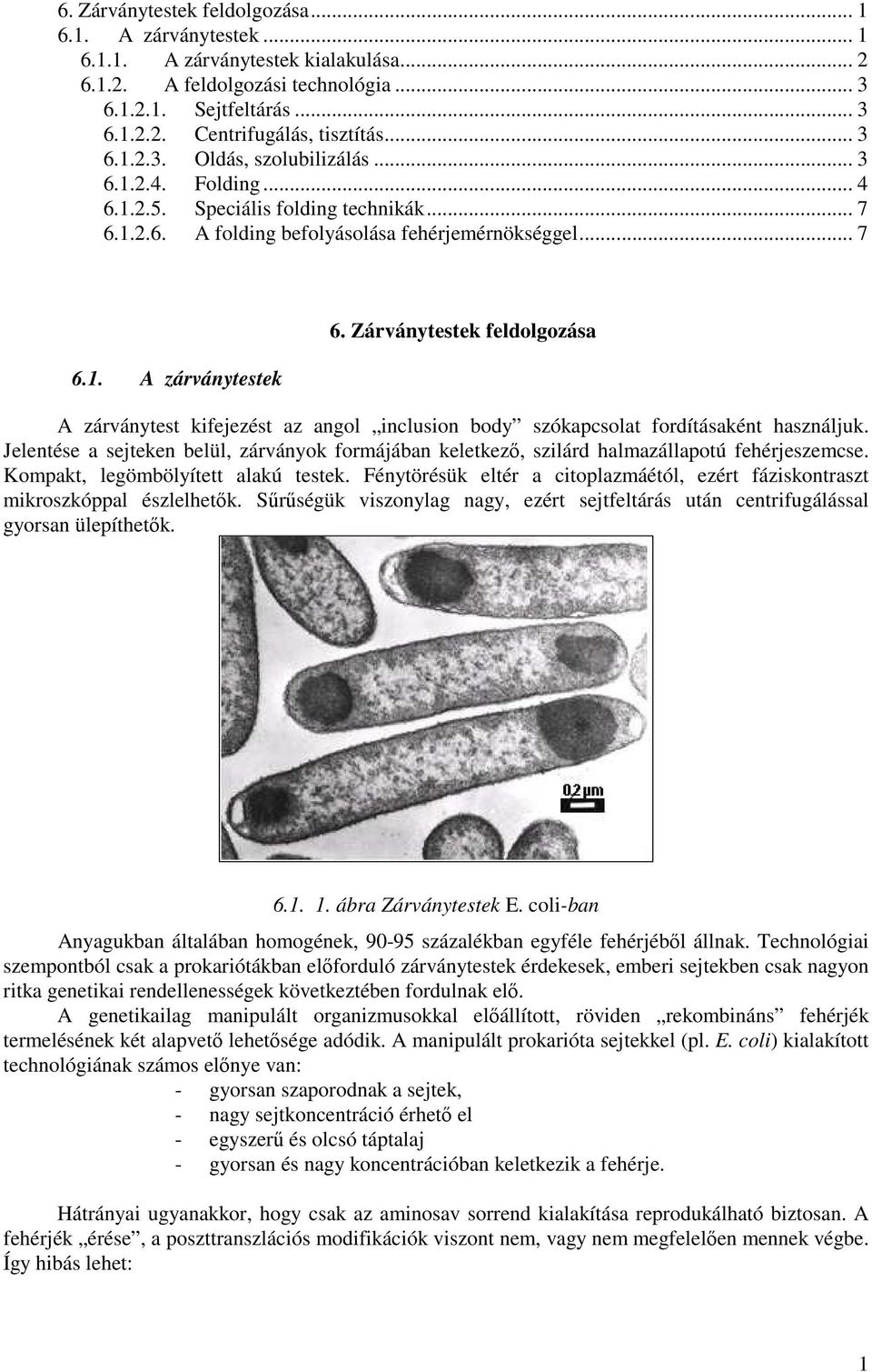 Zárványtestek feldolgozása A zárványtest kifejezést az angol inclusion body szókapcsolat fordításaként használjuk.