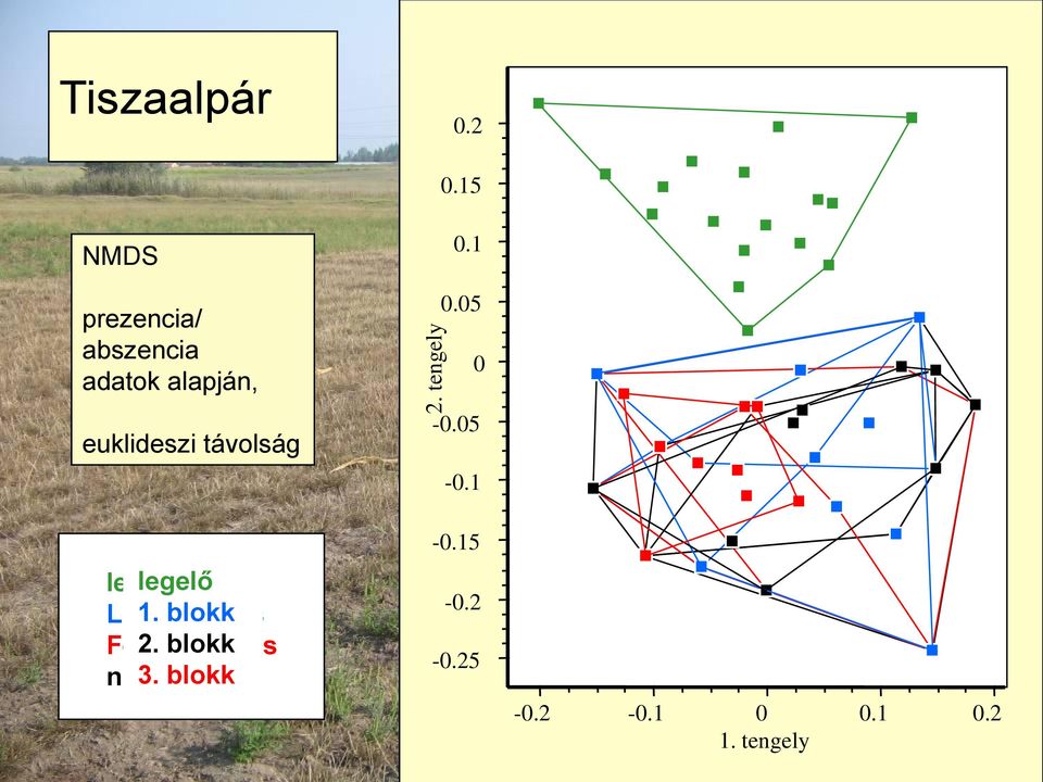 5 euklideszi távolság -.5 -.1 -.15 legelő Lolium közeli 1.