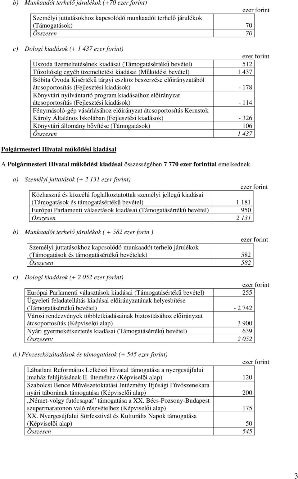 178 Könyvtári nyilvántartó program kiadásaihoz előirányzat átcsoportosítás (Fejlesztési kiadások) - 114 Fénymásoló-gép vásárlásához előirányzat átcsoportosítás Kernstok Károly Általános Iskolában