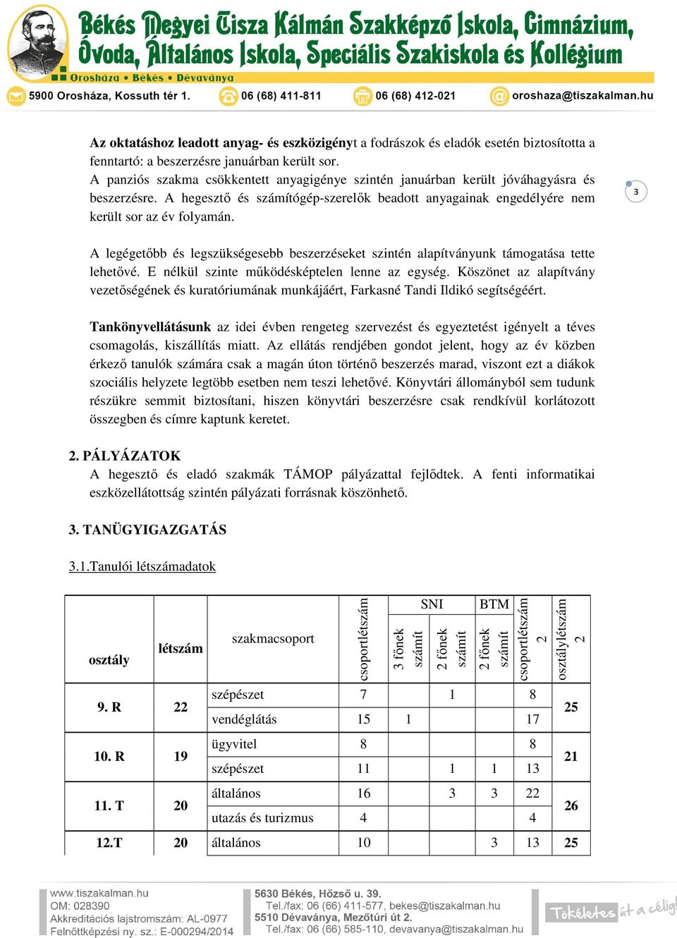 3 A legégetőbb és legszükségesebb beszerzéseket szintén alapítványunk támogatása tette lehetővé. E nélkül szinte működésképtelen lenne az egység.