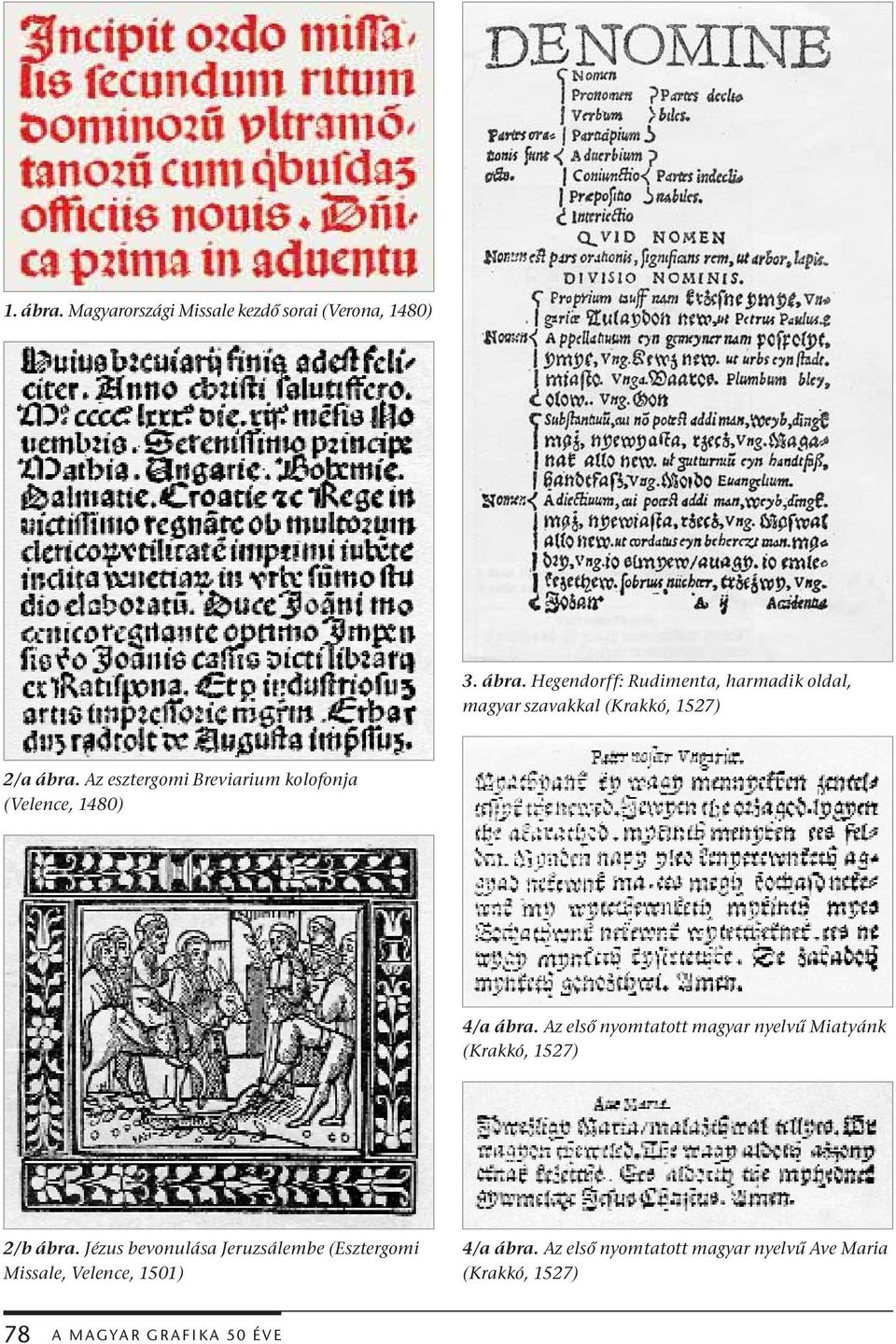 Az első nyomtatott magyar nyelvű Miatyánk (Krakkó, 1527) 2/b ábra.