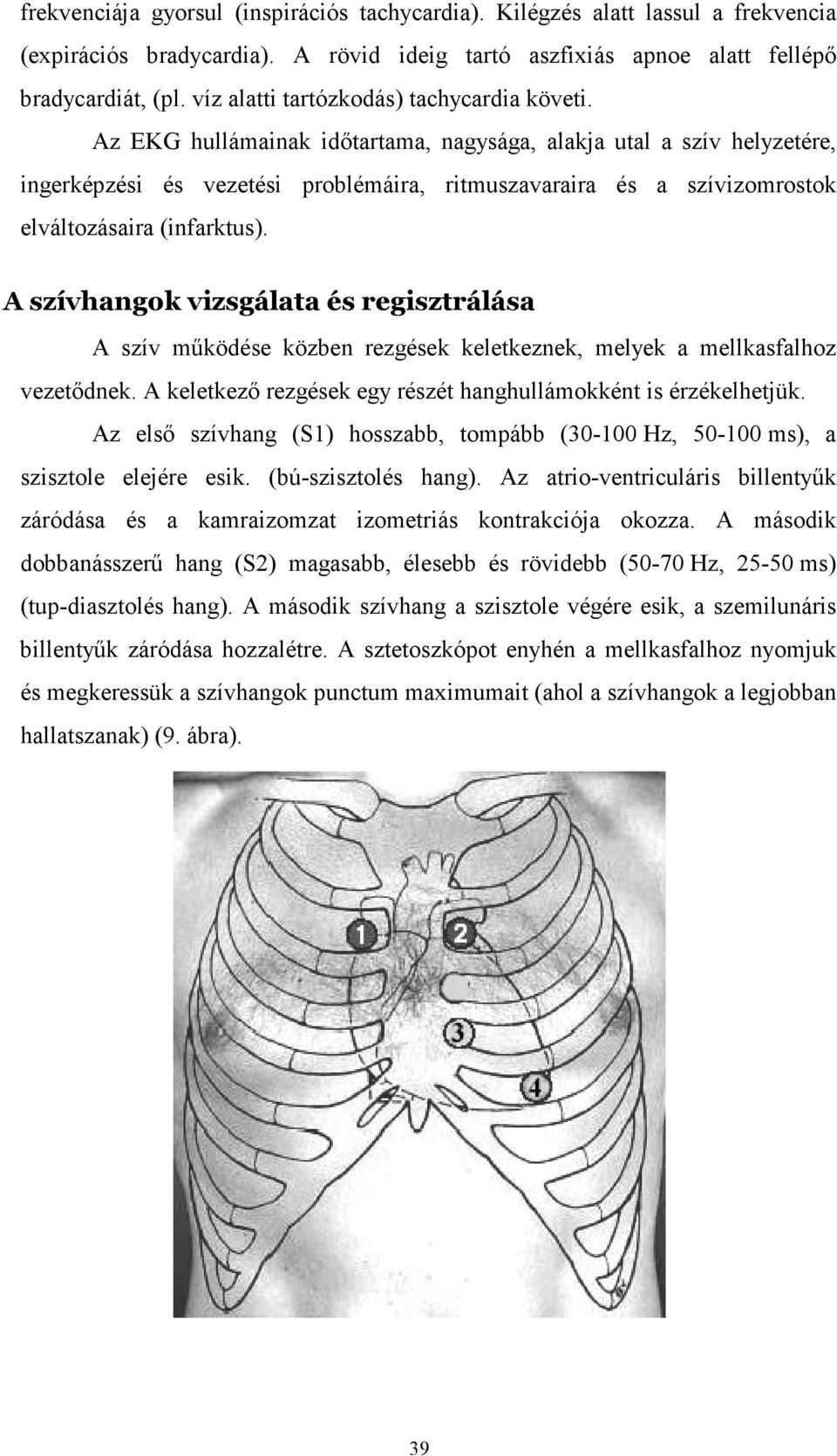 Az EKG hullámainak idıtartama, nagysága, alakja utal a szív helyzetére, ingerképzési és vezetési problémáira, ritmuszavaraira és a szívizomrostok elváltozásaira (infarktus).