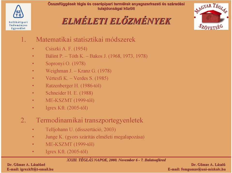 (1986-tól) Schneider H. E. (1988) ME-KSZMT (1999-től) Igrex Kft. (2005-től) 2.